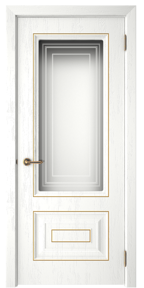Дверь межкомнатная остеклённая с патиной Скандинавия 6 ПВХ