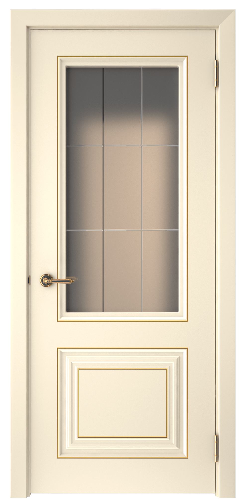 Дверь межкомнатная остеклённая с патиной Скандинавия 2 в эмали