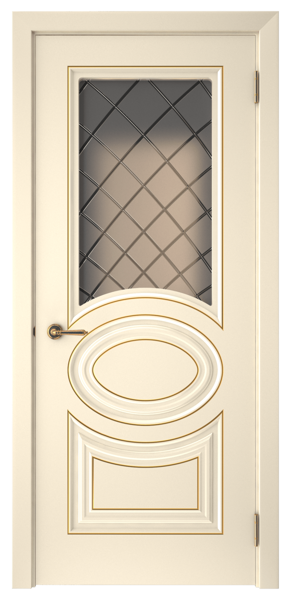 Дверь межкомнатная остеклённая с патиной Скандинавия 3 в эмали