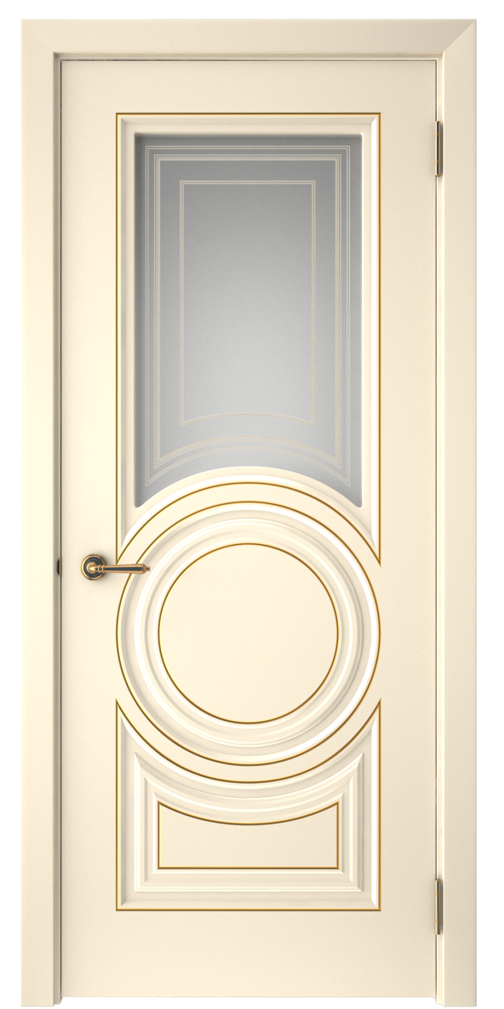 Дверь межкомнатная остеклённая с патиной Скандинавия 5 в эмали